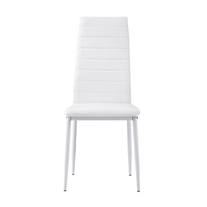 Florian - Chaise de Salle à Manger - Simili-Cuir Blanc