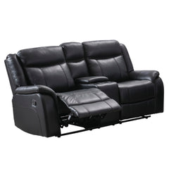 Causeuse inclinable - Cuir Noir - PAXTON