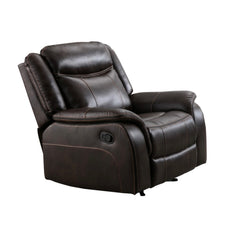 Fauteuil inclinable - Cuir Brun - PAXTON