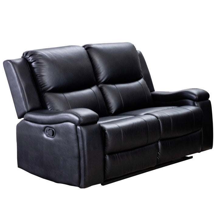 Causeuse inclinable - Cuir Noir - MADDOX