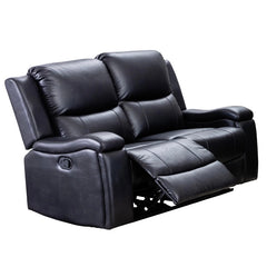 Causeuse inclinable - Cuir Noir - MADDOX