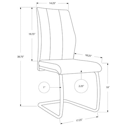 Alina - Chaise de Salle à Manger - Simili-Cuir Blanc