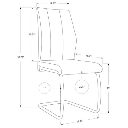 Alina - Chaise de Salle à Manger - Tissu Gris