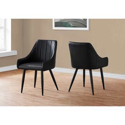 Vera - Dining Chair - Black PU Leather