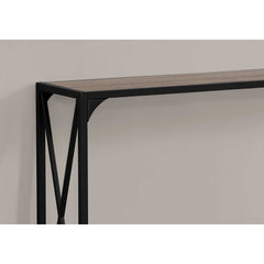 ACCENT TABLE - 48"L /DARK TAUPE/BLACK HALL CONSOLE