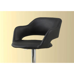 Chaise De Bar Hydraulique - 1pcs / Pivotant / Simili-Cuir Noir / Metal Chrome