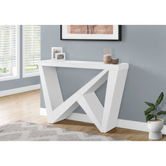 ACCENT TABLE - 48"L / HALL CONSOLE / WHITE