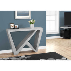 SIDE TABLE - 48"L / HALL CONSOLE /  FAUX CEMENT