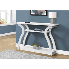 ACCENT TABLE - 47"L / HALL CONSOLE / WHITE