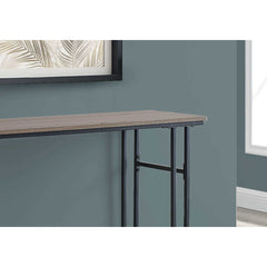 ACCENT TABLE - 48"L / TAUPE HALL CONSOLE / BLACK