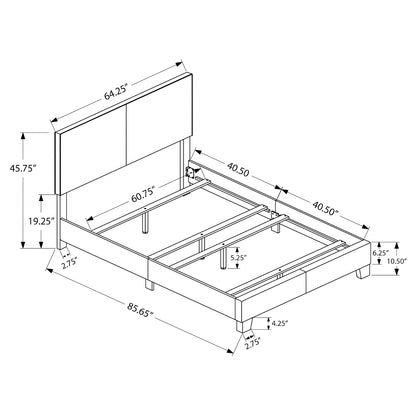 Sophie - Queen Bed - White Faux Leather