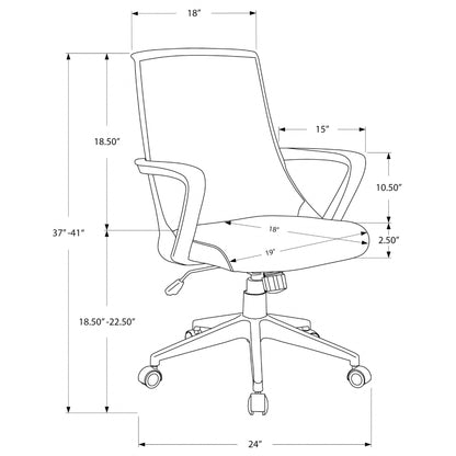 Chaise De Bureau - Noir / Gris Fonce / Multiple Position