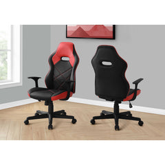 Office Chair - Gaming / Faux Leather Black / Red