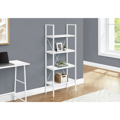 SHELF - 48"H / WHITE / WHITE METAL