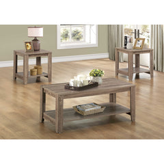 SET OF TABLES - 3PCS / DARK TAUPE