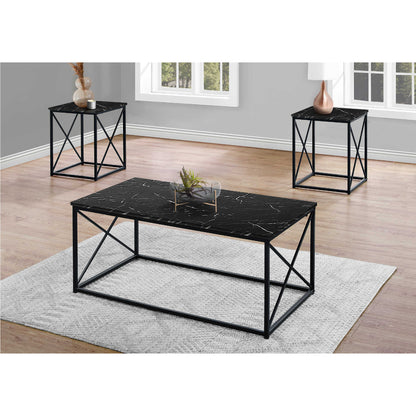 Léon - Coffee table set - Black Marble Finish