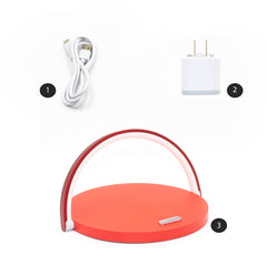 LED desk lamp - With wireless charger - Red
