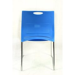 Stackable chair without armrests - Blue - Wave Ergolea