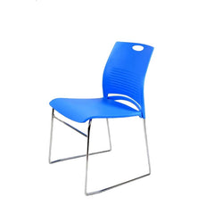 Stackable chair without armrests - Blue - Wave Ergolea