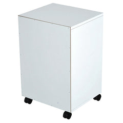 Rolling File Cabinet with Drawer Wheeled Documents Storage Printer Stand with Shelf Home Office White